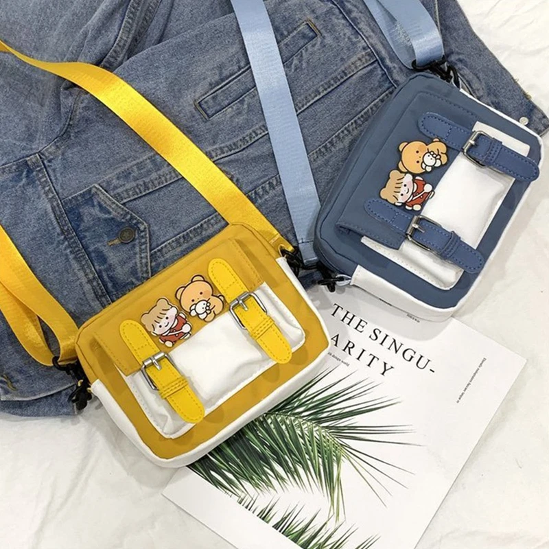 Crossbody Female New Cute Girl Canvas Student Korean Version One-shoulder Small Square Bag Multifunctional All-match 
Crossbody Female New Cute Girl Canvas Student Korean Version One-shoulder Small Square Bag Multifunctional All-match