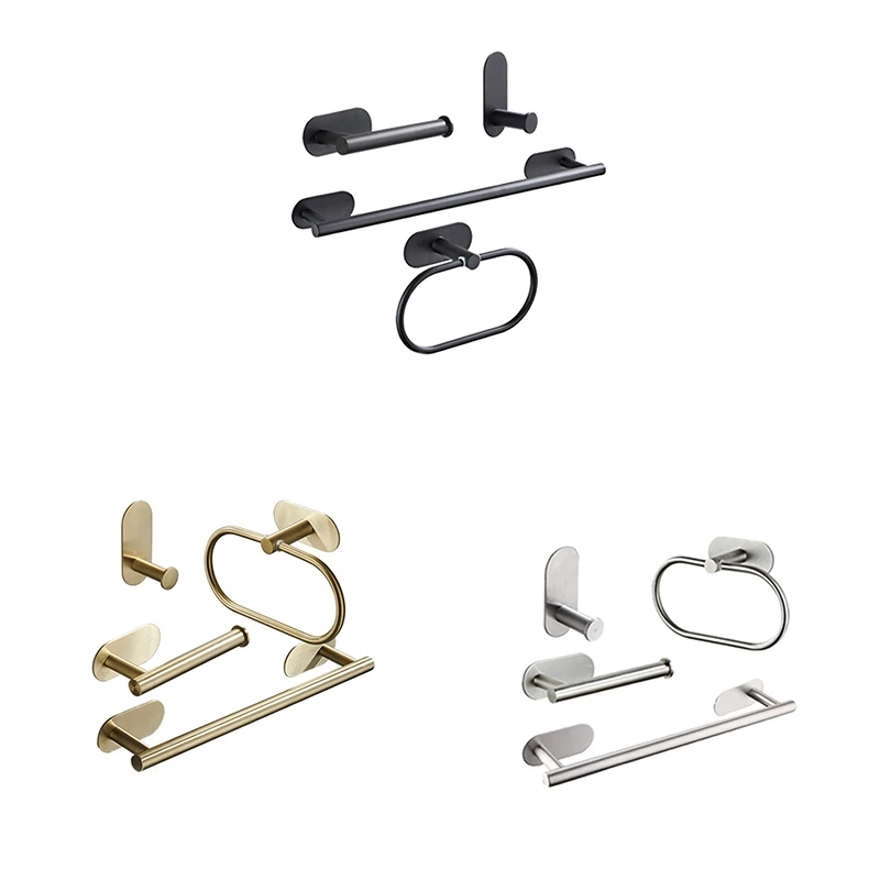 Bathroom Four-Piece Set Robe Hook Towel Rail Bar Rack Bar Shelf Tissue Paper Holder Toothbrush Holder
Bathroom Four-Piece Set Robe Hook Towel Rail Bar Rack Bar Shelf Tissue Paper Holder Toothbrush Holder