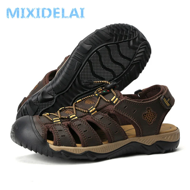 MIXIDELAI Big Size Genuine Leather Men Sandals New Summer Men Shoes Beach Sandals for Man Fashion Brand Outdoor Casual Sneakers
MIXIDELAI Big Size Genuine Leather Men Sandals New Summer Men Shoes Beach Sandals for Man Fashion Brand Outdoor Casual Sneakers