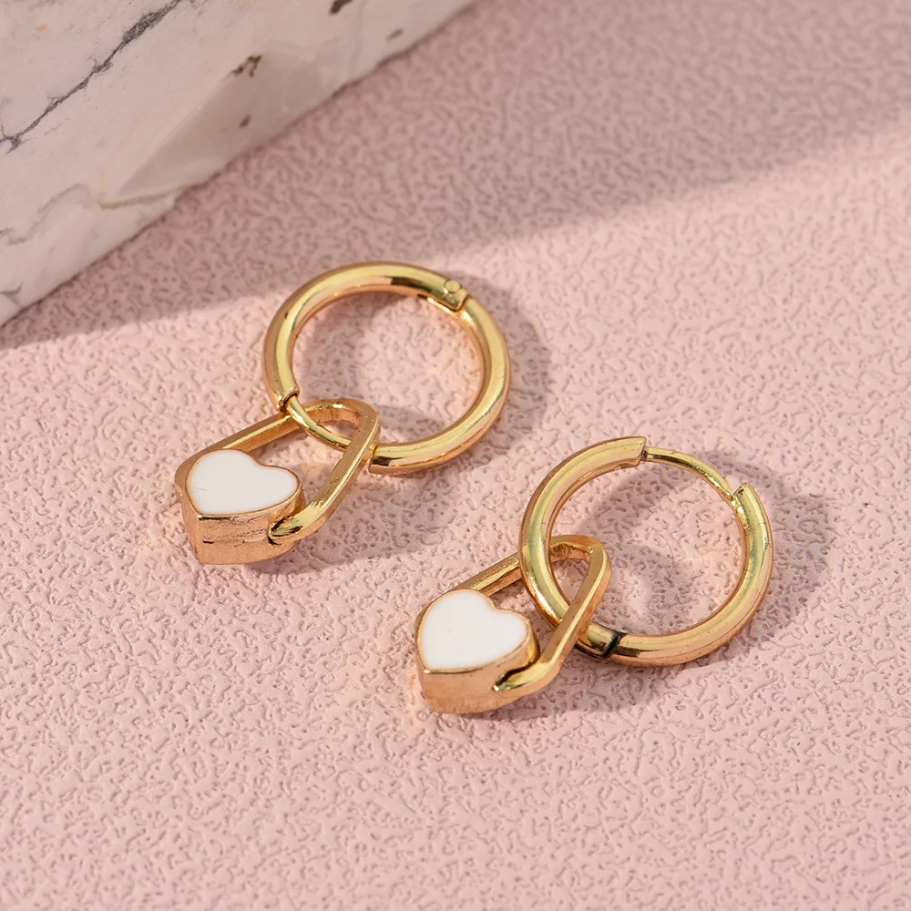New Luxury Fashion Gold Drop Oil Multicolor Peach Heart Copper Earrings Heart Earrings for Women
New Luxury Fashion Gold Drop Oil Multicolor Peach Heart Copper Earrings Heart Earrings for Women