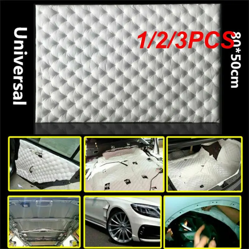 

1/2/3PCS 80cm/31.5"* 50cm/20" 4.3sq.ft Cotton Sound Deadener Insulation Mat Noise Heat Shield Insulation Automotive Deadening