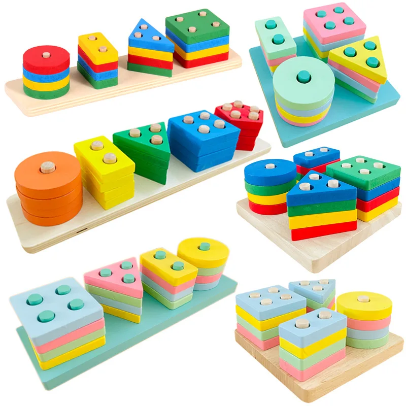 Montessori Geometric Shape Pairing Board Four Sets of Pillar Blocks Early Education Aids Baby Educational Toys Birthday Gifts
Montessori Geometric Shape Pairing Board Four Sets of Pillar Blocks Early Education Aids Baby Educational Toys Birthday Gifts