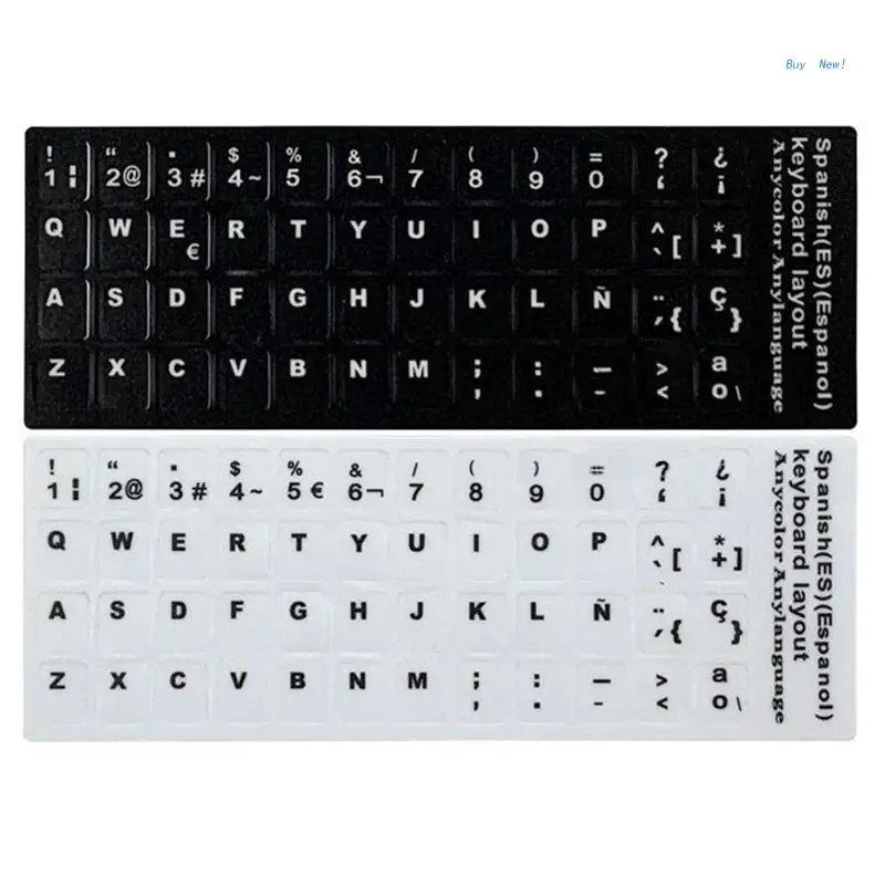 18x6.5cm Keyboard Layout Stickers Spanish Letter Keyboard Button Alphabet Protective Film for Laptop Tablets
18x6.5cm Keyboard Layout Stickers Spanish Letter Keyboard Button Alphabet Protective Film for Laptop Tablets