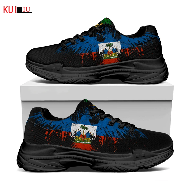 KUILIU Haiti Flag Print Women Sneakers Breathable Sports Shoes Couple Casual Shoes Thick Sole Increasing Eagle Pattern Trainers
KUILIU Haiti Flag Print Women Sneakers Breathable Sports Shoes Couple Casual Shoes Thick Sole Increasing Eagle Pattern Trainers