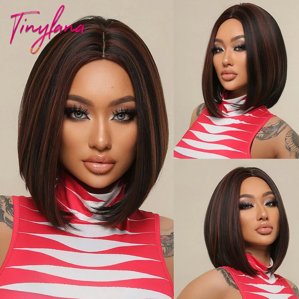 Black Mixed Red Brown Short Straight Bob Synthetic Wigs for Afro Women Middle Part Shoulder Length Natural Heat Resistant Hair
Black Mixed Red Brown Short Straight Bob Synthetic Wigs for Afro Women Middle Part Shoulder Length Natural Heat Resistant Hair