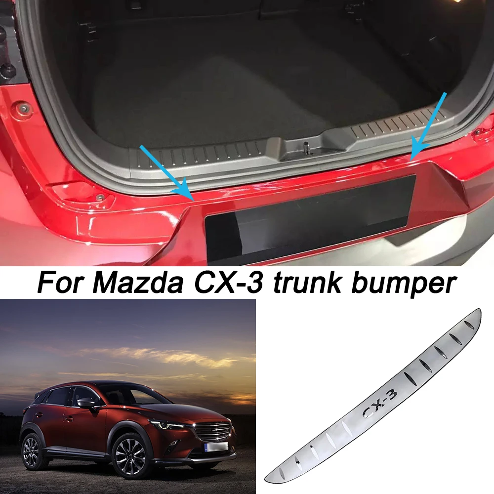 

Защитный чехол для заднего бампера Mazda CX-3 CX 3 CX3 багажника, автомобильные аксессуары, Накладка на порог из нержавеющей стали 2016-2020 2021
