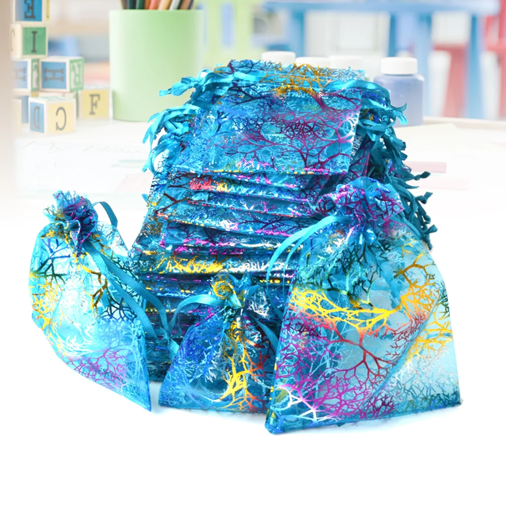 20PCS Organza Bag Drawstring Shopping Bag Gilding Coral Printing Home Travel Storage Packing Organizer Pouch
20PCS Organza Bag Drawstring Shopping Bag Gilding Coral Printing Home Travel Storage Packing Organizer Pouch