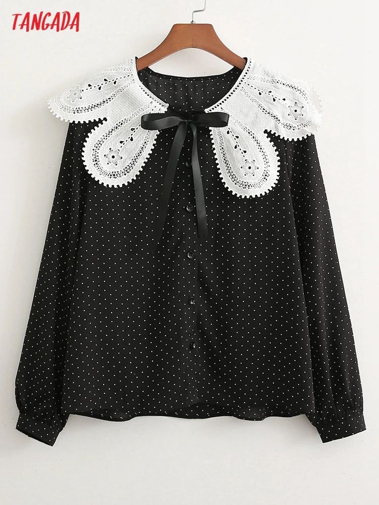 Tangada 2021 Autumn Women Dots Print Lace Oversized Collar Shirt Blouse Long Sleeve Chic Female Office Lady Tops 1D426
Tangada 2021 Autumn Women Dots Print Lace Oversized Collar Shirt Blouse Long Sleeve Chic Female Office Lady Tops 1D426