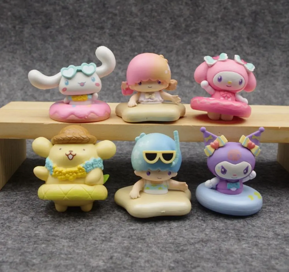 Кавайные фигурки Sanrio, Летняя Вечеринка, серия Kuromi Cinnamoroll Melody, Аниме фигурки, мультяшная модель, украшение для рабочего стола 
Кавайные фигурки Sanrio, Летняя Вечеринка, серия Kuromi Cinnamoroll Melody, Аниме фигурки, мультяшная модель, украшение для рабочего стола