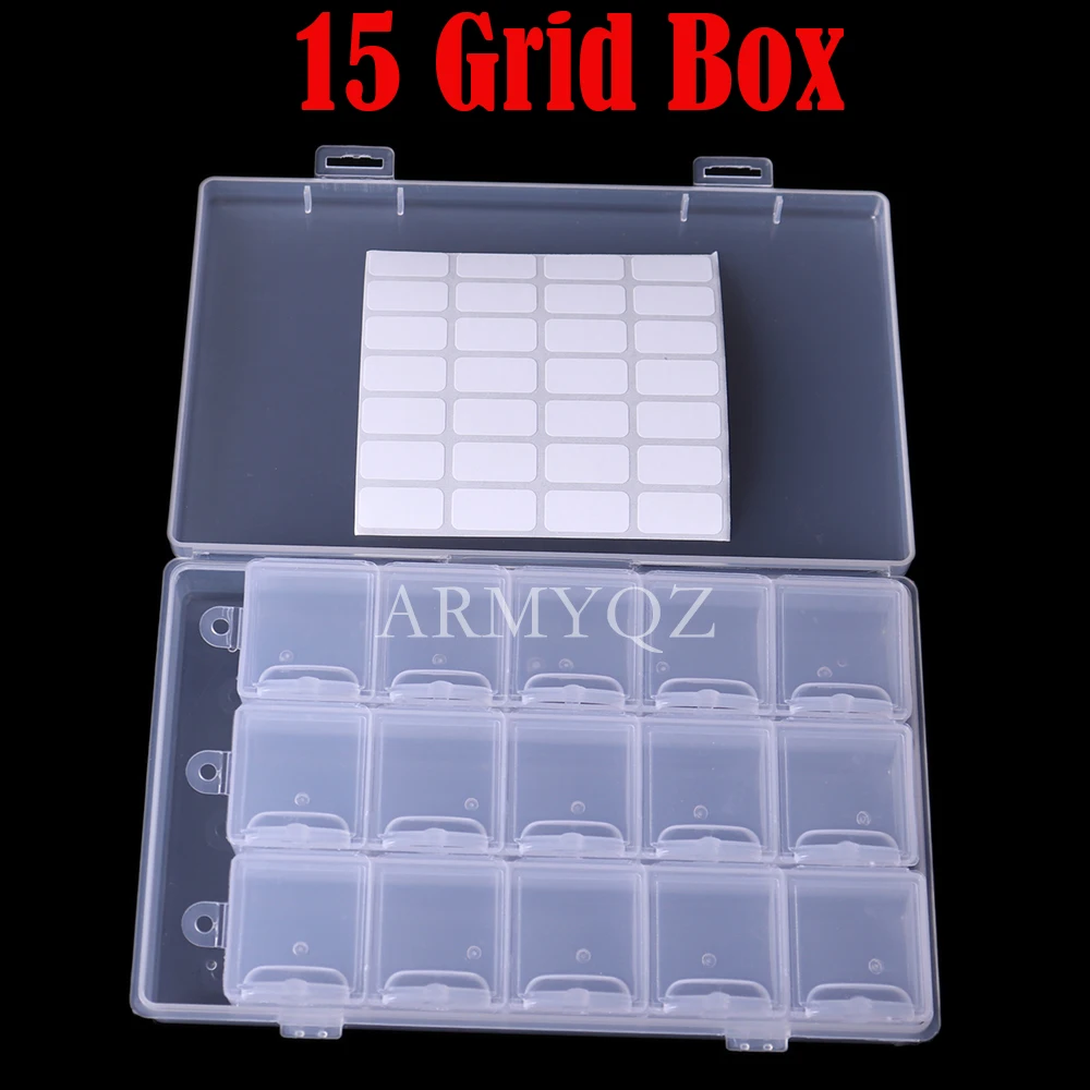 Прозрачный контейнер для хранения для алмазной вышивки, 15 ячеек
Прозрачный контейнер для хранения для алмазной вышивки, 15 ячеек