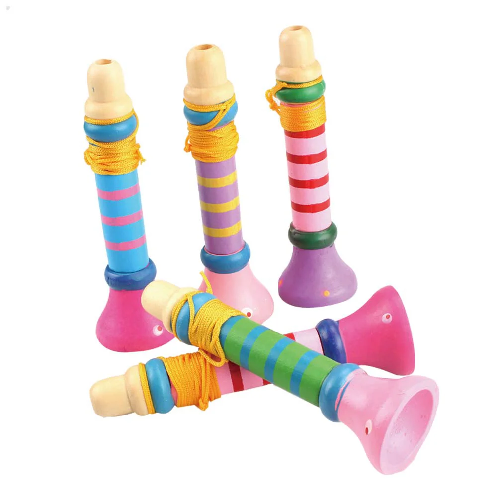 3 Pcs Toddler Instruments Wooden Trumpet Kids' Toys Whistle 13X3.5X3.5CM Colors Cognitive Design
3 Pcs Toddler Instruments Wooden Trumpet Kids' Toys Whistle 13X3.5X3.5CM Colors Cognitive Design