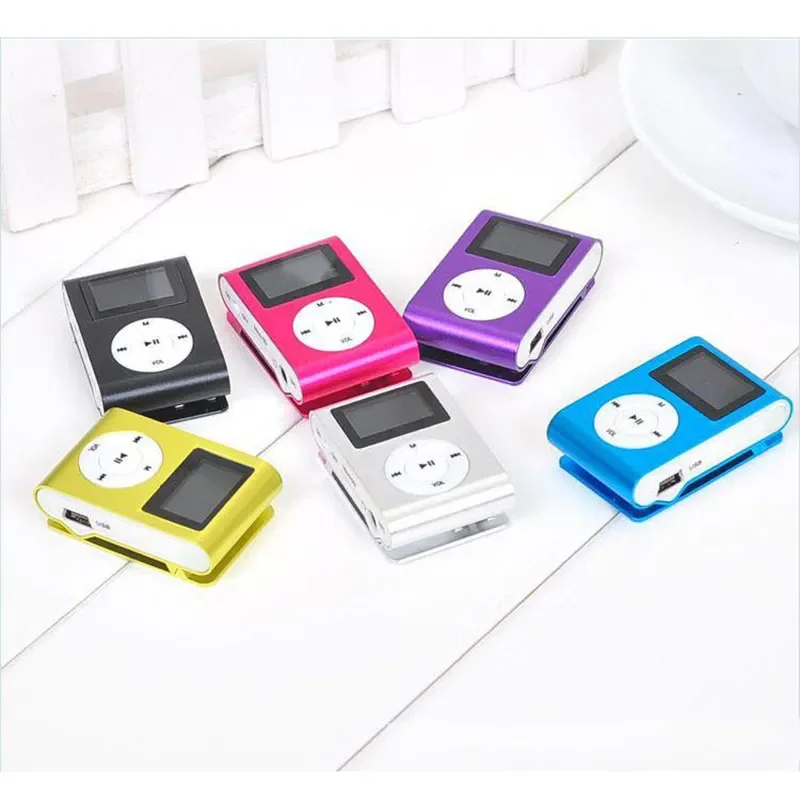 

MP3 Player With Clip LCD Screen Button Support 32GB Micro SD TF Card Radio Old Style Mini USB MP3 Music Players