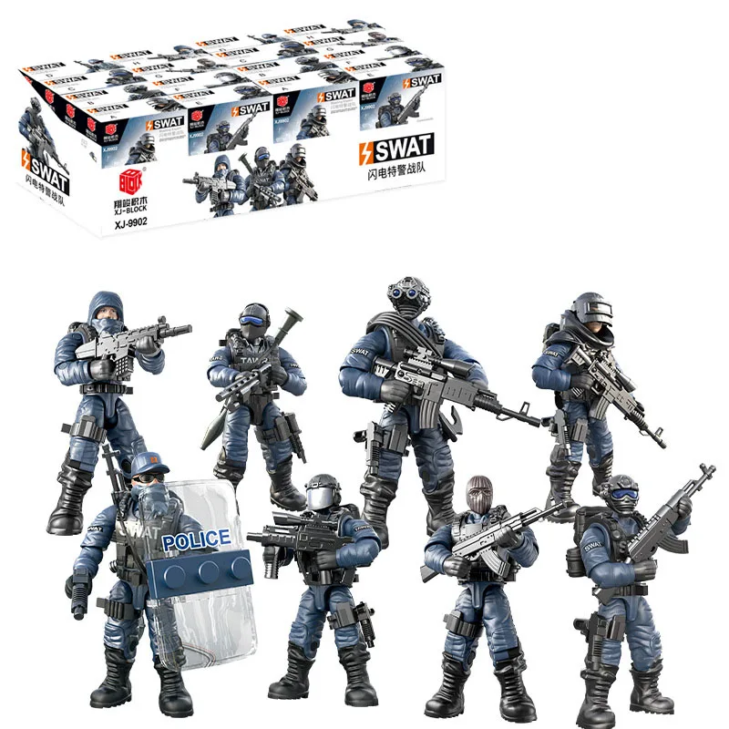 5.5cm SWAT Figures Doll Models Weapon Boy Assembly Model Building Block Toys Manual Assembly Children's Toy Figures Gift
5.5cm SWAT Figures Doll Models Weapon Boy Assembly Model Building Block Toys Manual Assembly Children's Toy Figures Gift