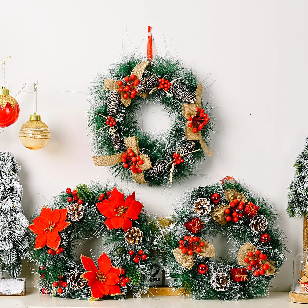 20/25/30cm Christmas Garland Xmas Decorations for Home Santa Pinecone Wreath Door Hanging Ornaments Decor Navidad Party Supplies
20/25/30cm Christmas Garland Xmas Decorations for Home Santa Pinecone Wreath Door Hanging Ornaments Decor Navidad Party Supplies