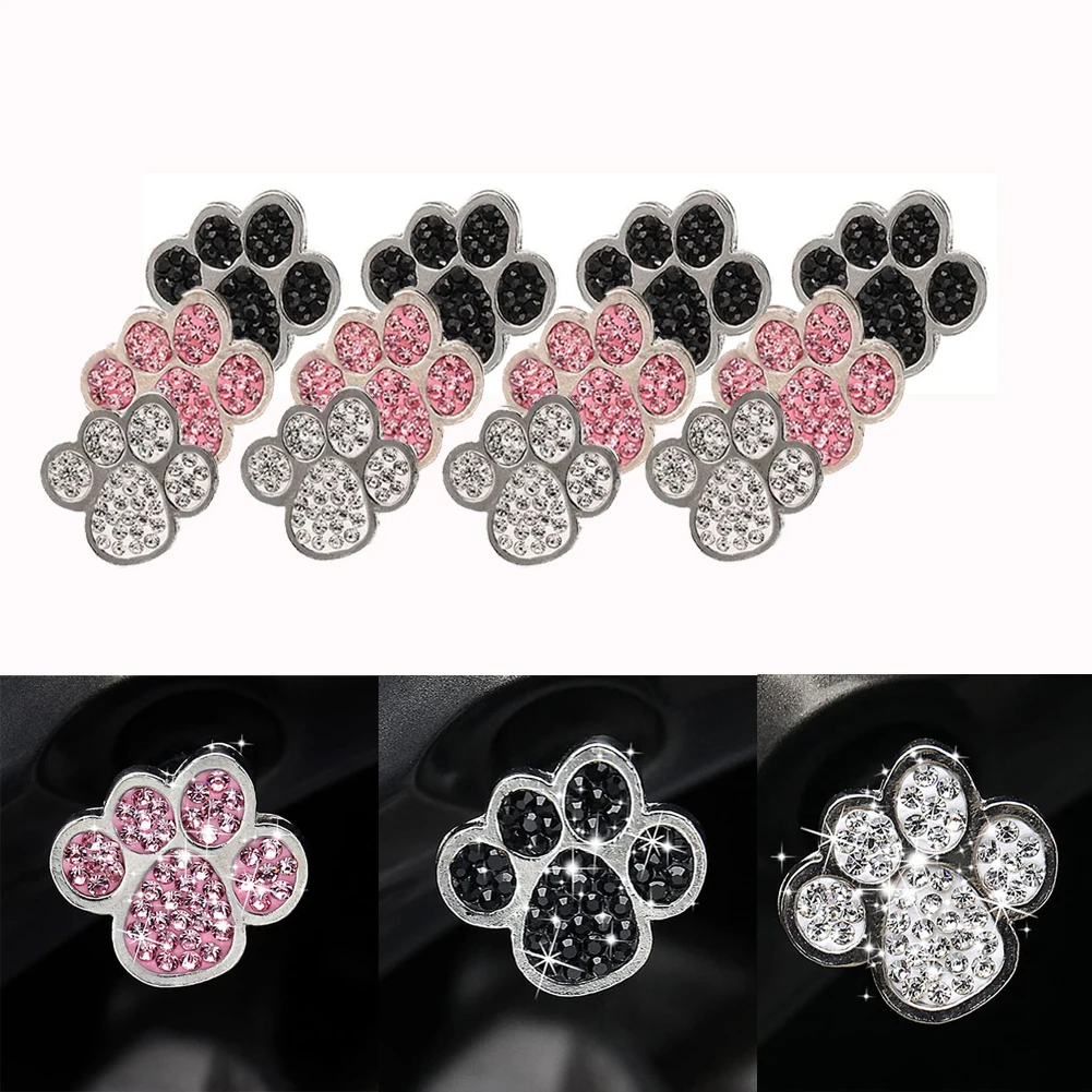 4pcs Car Universal Tire Valve Stem Cover Feet Bear Paw Shape Rhinestone & Metal Black + White + Pink 22x22x11mm
4pcs Car Universal Tire Valve Stem Cover Feet Bear Paw Shape Rhinestone & Metal Black + White + Pink 22x22x11mm