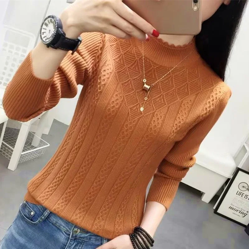 Женский вязаный пуловер, элегантный теплый свитер размера весна-осень-зима, 2023