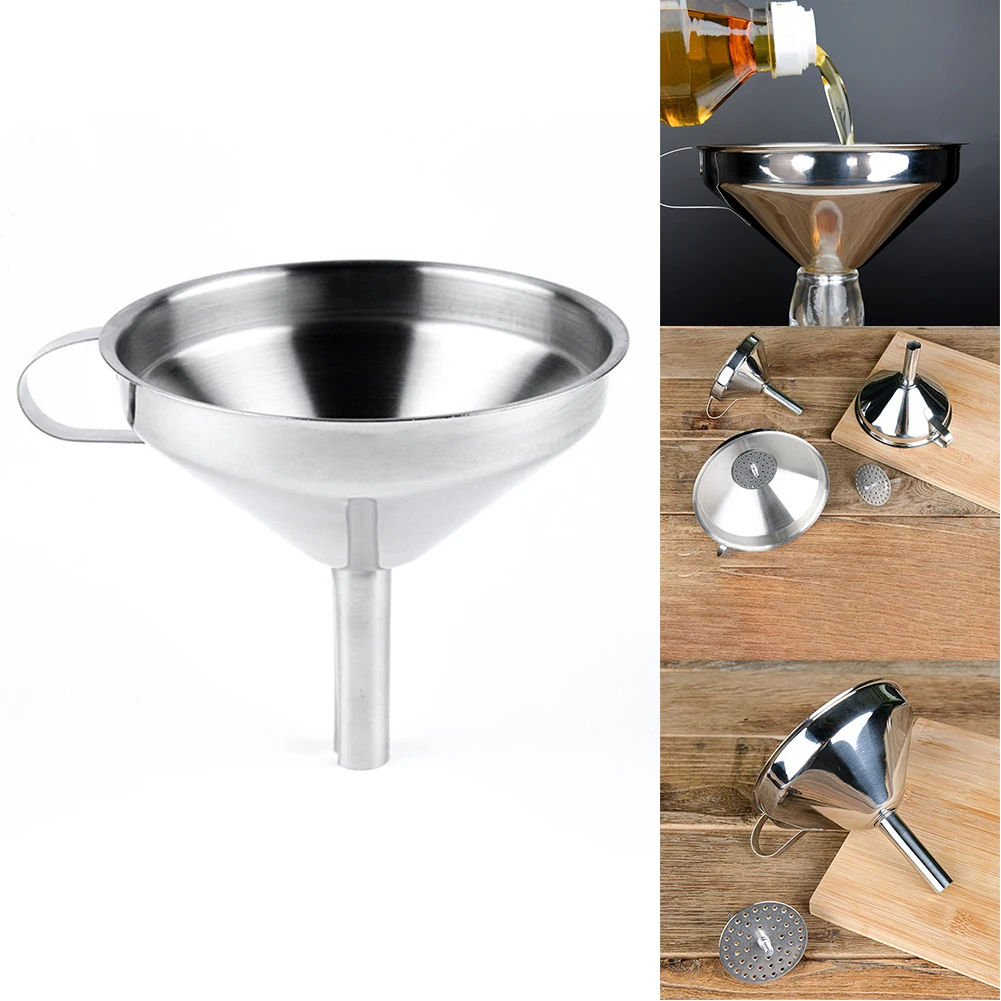 Stainless Steel Funnel Oil Liquid Funnel Metal Funnel With Detachable Filter Anti-rust Scratch-resistant Wide Mouth Funnel
Stainless Steel Funnel Oil Liquid Funnel Metal Funnel With Detachable Filter Anti-rust Scratch-resistant Wide Mouth Funnel
