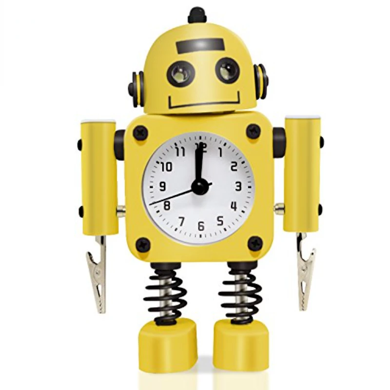 Youpin Non-Ticking Robot Alarm Clock Stainless Metal Wake-up Clock with Flashing Eye Lights Hand Clip for Children Gifts
Youpin Non-Ticking Robot Alarm Clock Stainless Metal Wake-up Clock with Flashing Eye Lights Hand Clip for Children Gifts