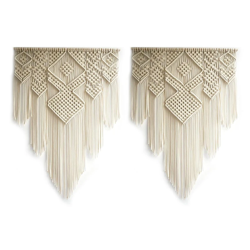 Best 2X Macrame Bohemian Tapestry Wall Hanging Chic Geometric Art Handicrafts Woven Tapestry For Home Living Room Decoration
Best 2X Macrame Bohemian Tapestry Wall Hanging Chic Geometric Art Handicrafts Woven Tapestry For Home Living Room Decoration