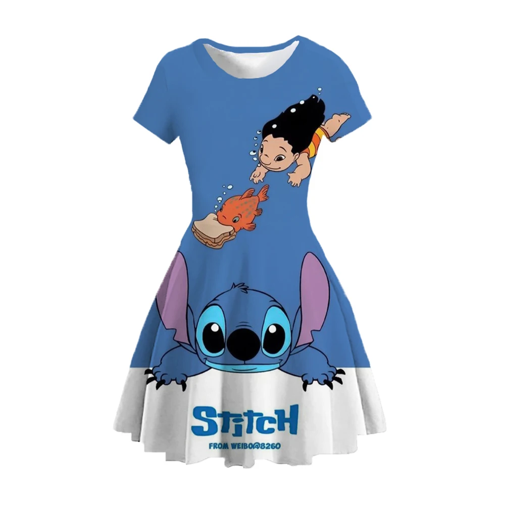 Cute Princess Dress Summer Disney's Lilo & Stitch Cartoon Dress Stitch Print Baby Girls Dresses Party Short sleeve Birthday
Cute Princess Dress Summer Disney's Lilo & Stitch Cartoon Dress Stitch Print Baby Girls Dresses Party Short sleeve Birthday