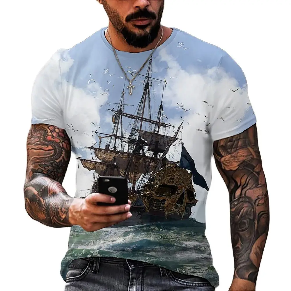 Vintage Ship 3D Print T Shirts For Men Summer Crew Neck Loose Short Sleeve Tees Casual Male Tops Oversized T-shirts Men Clothing
Vintage Ship 3D Print T Shirts For Men Summer Crew Neck Loose Short Sleeve Tees Casual Male Tops Oversized T-shirts Men Clothing