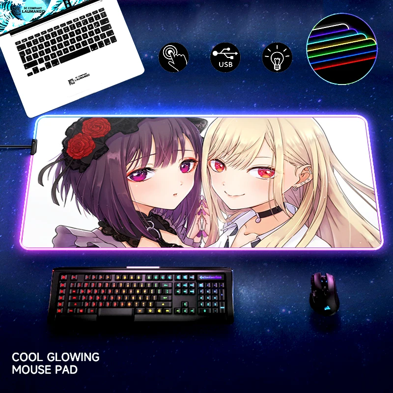 My Dress-Up Darling Anime Mouse Mats Pad Computer Gaming Gamer Accessories Pc Backlight Keyboards Mousepad RGB Alfombrilla Xxl
My Dress-Up Darling Anime Mouse Mats Pad Computer Gaming Gamer Accessories Pc Backlight Keyboards Mousepad RGB Alfombrilla Xxl