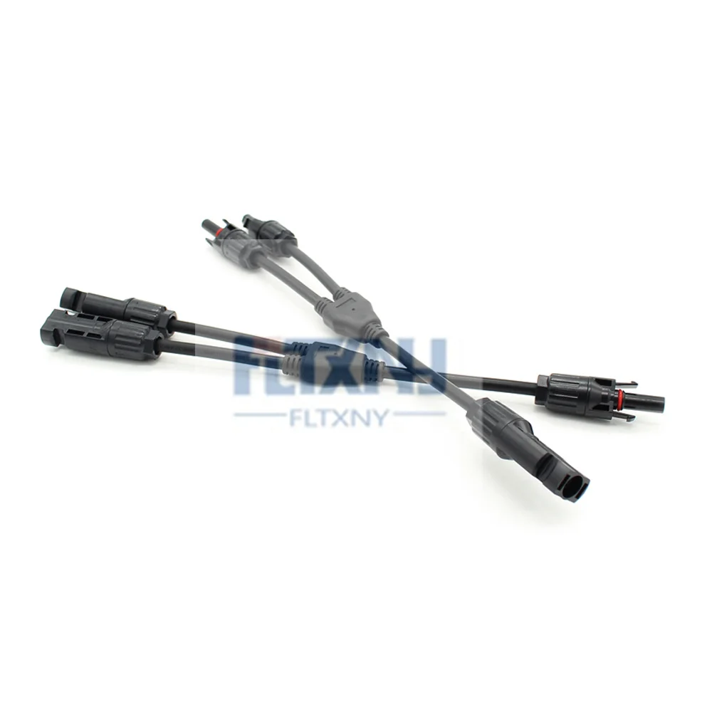 

2Y Branch parallel connection 30A 1000V Electrical Solar Connector Photovoltaic 2pcs solar Panel Cable Wire Connector