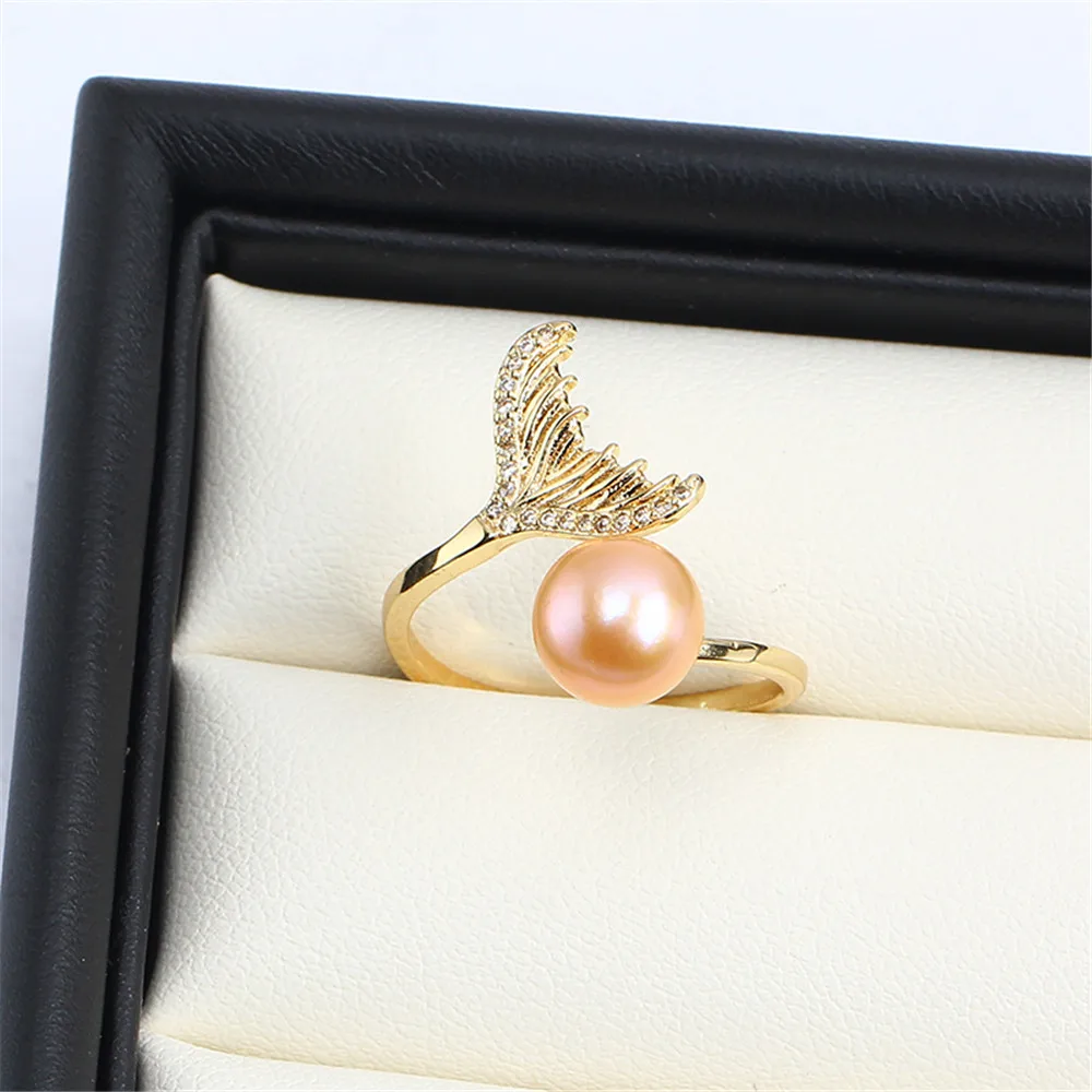 Domestic 14k gold plated color preserving barbed fish tail pearl ring empty bracket adjustable DIY accessories female
Domestic 14k gold plated color preserving barbed fish tail pearl ring empty bracket adjustable DIY accessories female
