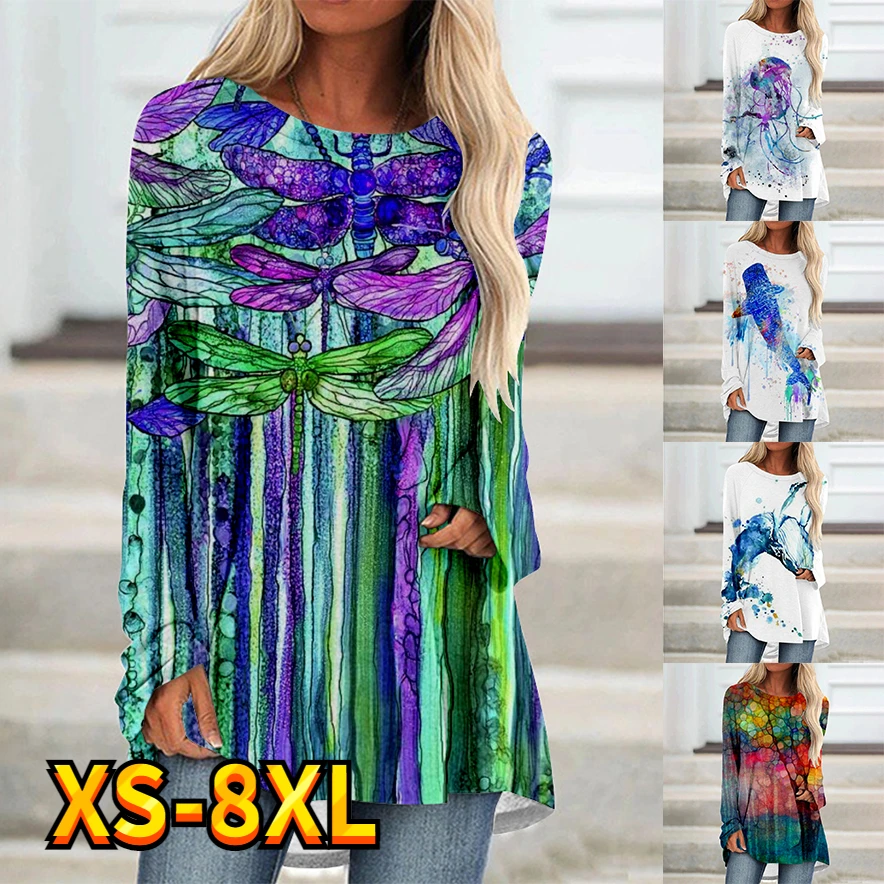 Women's T Shirt Cartoon Dragonfly Painting Abstract Print Active Sports Streetwear Sweatshirt Long Sleeve Round Neck XS-8XL
Women's T Shirt Cartoon Dragonfly Painting Abstract Print Active Sports Streetwear Sweatshirt Long Sleeve Round Neck XS-8XL