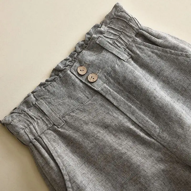 Черные брюки, корейская мода, Летние повседневные широкие брюки с высокой талией, женская одежда, Свободные мешковатые брюки, Q689
Черные брюки, корейская мода, Летние повседневные широкие брюки с высокой талией, женская одежда, Свободные мешковатые брюки, Q689