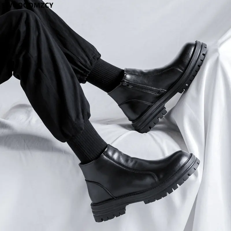 Leather Shoes for Men Platform Boots Stivali Werkschoenen Casual Shoes for Men Casuales Ankle Boots for Men Zapatillas Hombre 
Leather Shoes for Men Platform Boots Stivali Werkschoenen Casual Shoes for Men Casuales Ankle Boots for Men Zapatillas Hombre