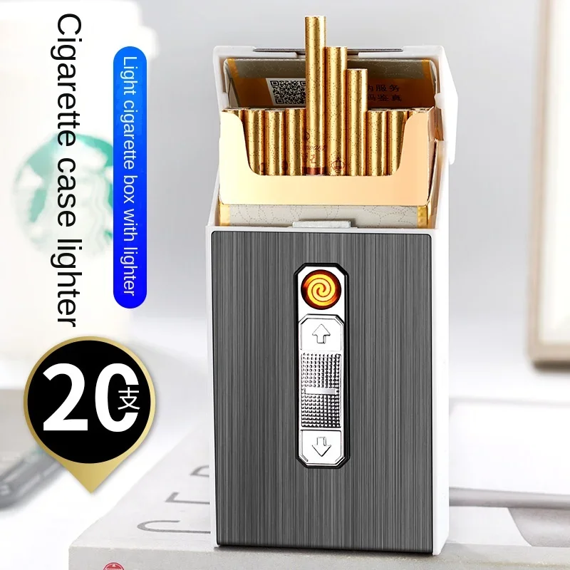 Multifunctional Lighter Cigarette Box Integrated Portable Cigarette Lighter Cigarette Box
Multifunctional Lighter Cigarette Box Integrated Portable Cigarette Lighter Cigarette Box