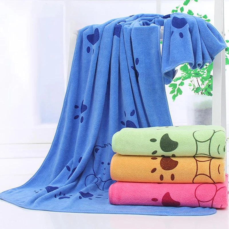 

Small Large Dogs Cleaning Grooming Drying Tool Pets Supplies Microfiber Pet Towel Super Absorbent Pet Bath Towel for Cats