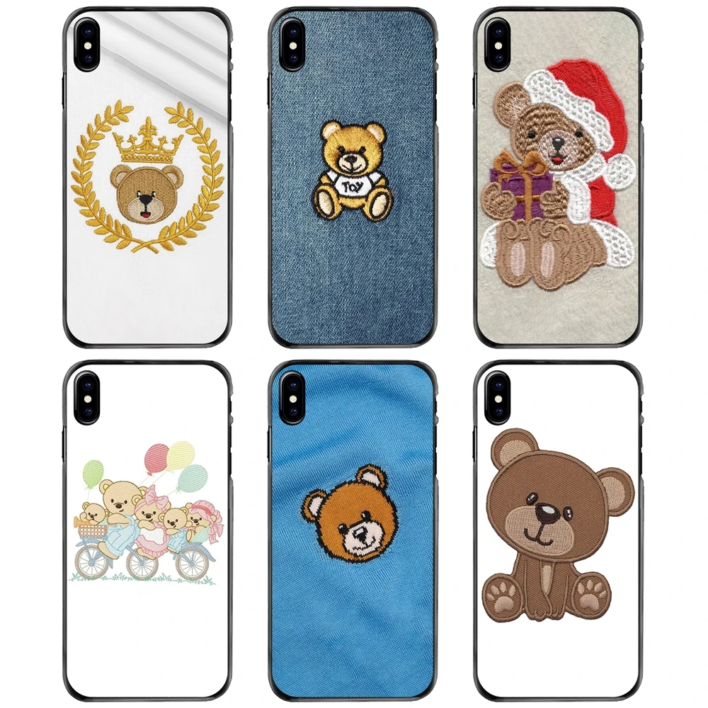 For Apple iPhone 11 12 13 14 Pro MAX Mini 5 5S SE 6 6S 7 8 Plus 10 X XR XS Hard Phone Cover Case Cute Embroidery Bear Female 
For Apple iPhone 11 12 13 14 Pro MAX Mini 5 5S SE 6 6S 7 8 Plus 10 X XR XS Hard Phone Cover Case Cute Embroidery Bear Female