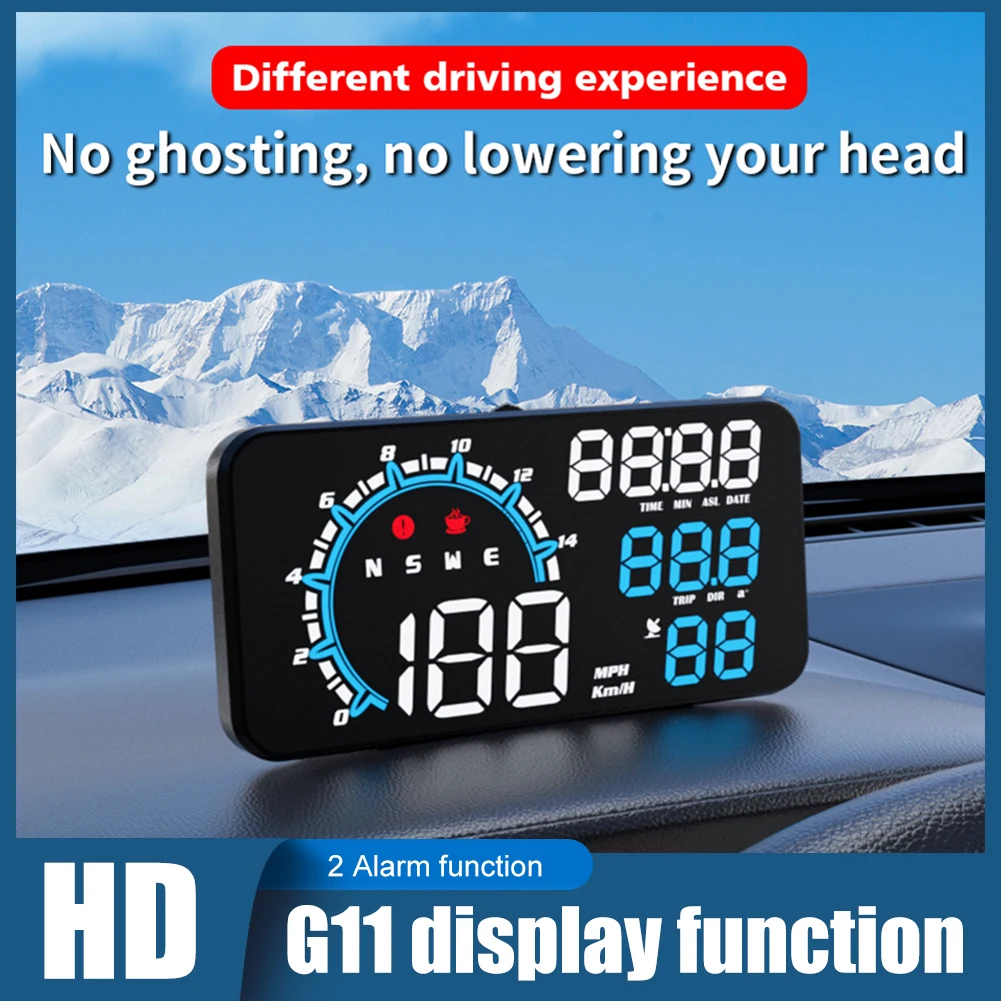 G11 Universal HUD GPS Head Up Display Speedometer Odometer LED Display Windscreen Projector with Overspeed Fatigue Driving Alarm
G11 Universal HUD GPS Head Up Display Speedometer Odometer LED Display Windscreen Projector with Overspeed Fatigue Driving Alarm