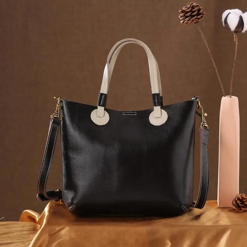 Johnature Genuine Leather Handmade Retro Women Bag Versatile Natural Cowhide Handbag Simple Portable Solid Color Shoulder Bags
Johnature Genuine Leather Handmade Retro Women Bag Versatile Natural Cowhide Handbag Simple Portable Solid Color Shoulder Bags
