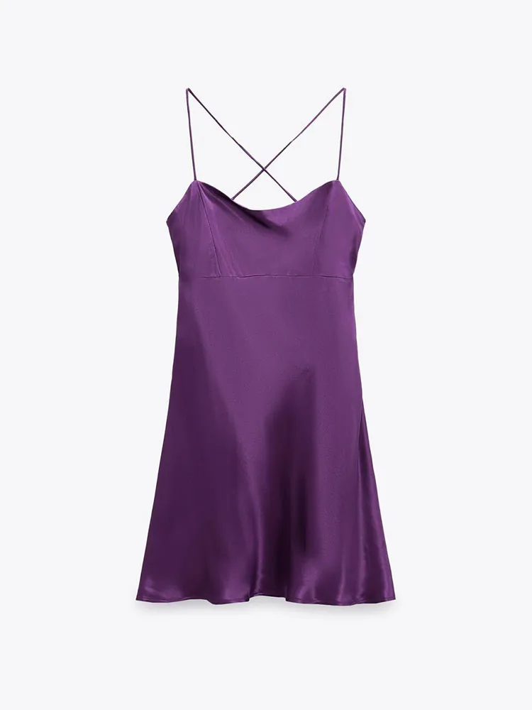 Zach AiIsa's new summer women's all-match sexy backless suspenders silk satin texture underwear drape slim dress
Zach AiIsa's new summer women's all-match sexy backless suspenders silk satin texture underwear drape slim dress