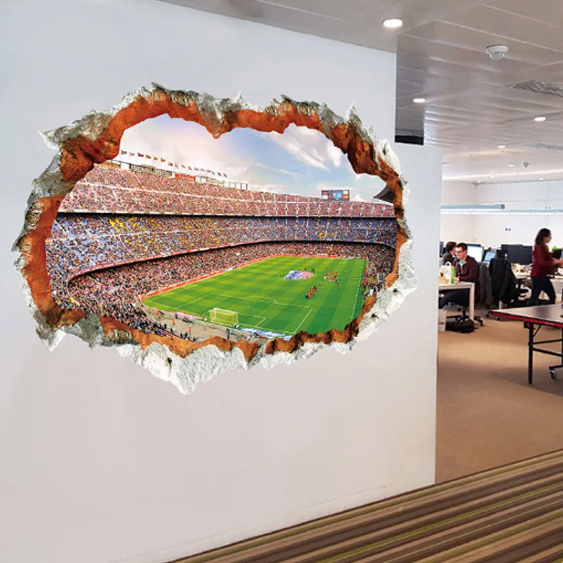 Broken-wall 3D Soccer Field Wall Stickers For Kids Baby Room Bedroom Home Decoration Mural Poster Football sticker Art Wallpaper
Broken-wall 3D Soccer Field Wall Stickers For Kids Baby Room Bedroom Home Decoration Mural Poster Football sticker Art Wallpaper