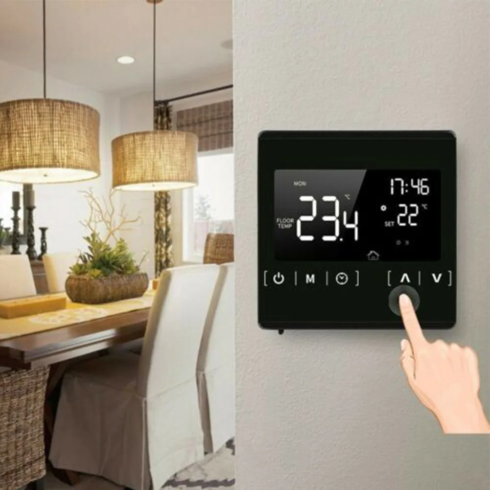 External Sensor Thermostat Anti Freeze Digital For Heating Cable Home LCD Programmable Touch Display Wall Mounted
External Sensor Thermostat Anti Freeze Digital For Heating Cable Home LCD Programmable Touch Display Wall Mounted