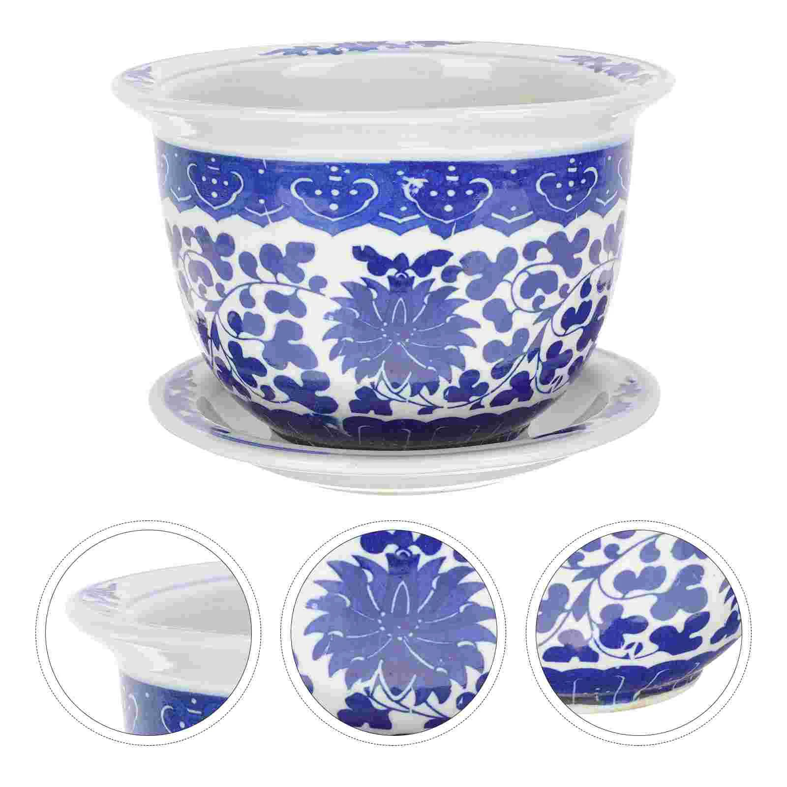 Flower Pots Indoor Plants Planters Modern Blue White Porcelain Ceramic Decorative Flowerpot Container
Flower Pots Indoor Plants Planters Modern Blue White Porcelain Ceramic Decorative Flowerpot Container