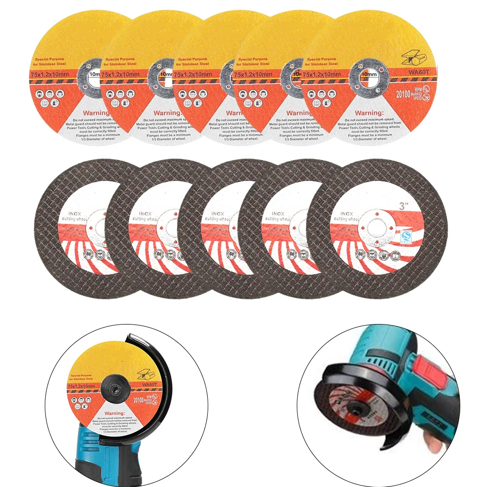 10pcs 75mm Mini Cutting Disc Circular Resin Saw Blade Grinding Wheel Cutting Disc For Steel Stone Cutting Angle Grinding Tools
10pcs 75mm Mini Cutting Disc Circular Resin Saw Blade Grinding Wheel Cutting Disc For Steel Stone Cutting Angle Grinding Tools