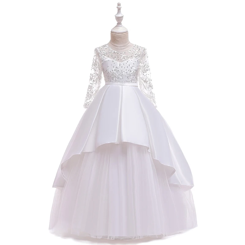 New Style Girls Dress Middle and Big Children's Lace Bow Hollow Long-sleeved Dress Wedding Party Elegant Host Princess Dress
New Style Girls Dress Middle and Big Children's Lace Bow Hollow Long-sleeved Dress Wedding Party Elegant Host Princess Dress