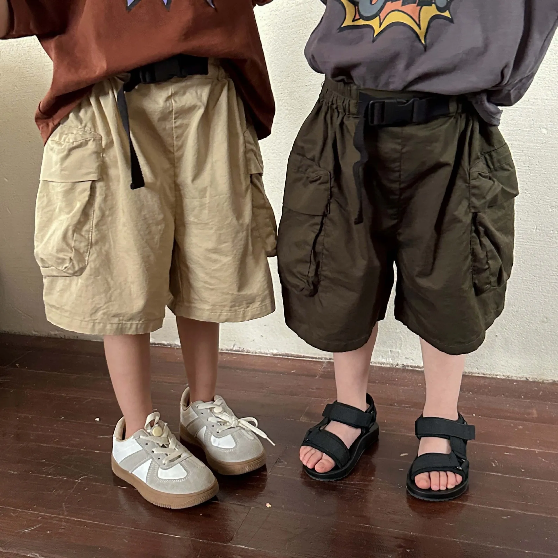 Kids Shorts Boys Girls 2023 Summer Clothes New Knee Length Cargo Pants Child Loose All-Match Middle Pants Green Khaki
Kids Shorts Boys Girls 2023 Summer Clothes New Knee Length Cargo Pants Child Loose All-Match Middle Pants Green Khaki