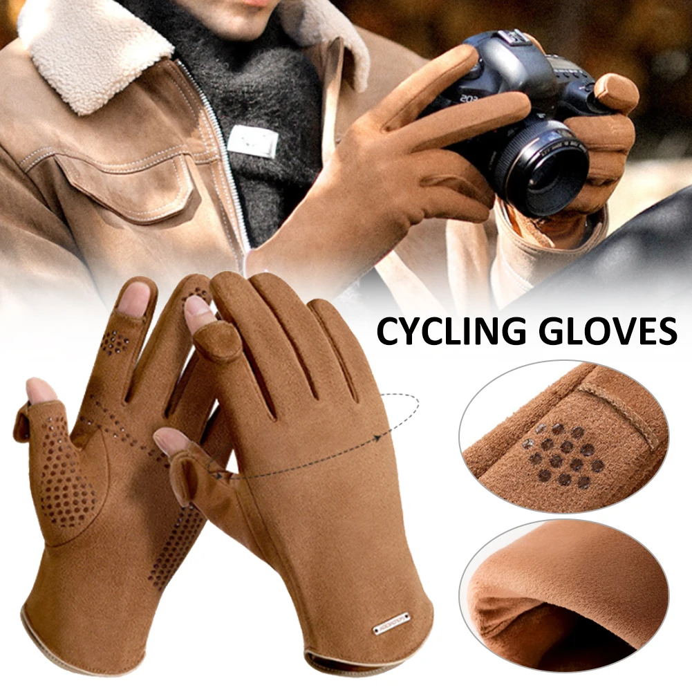 Winter Plush Thick Suede Cycling Gloves Touchscreen Gloves Keep Warm Men's Full Finger Cycling Driving Running Gloves
Winter Plush Thick Suede Cycling Gloves Touchscreen Gloves Keep Warm Men's Full Finger Cycling Driving Running Gloves