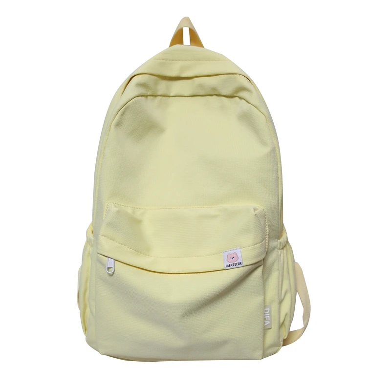 

Однотонный рюкзак, водонепроницаемый нейлоновый женский рюкзак, дорожный рюкзак для колледжа, износостойкие школьные сумки для подростков, Mochila