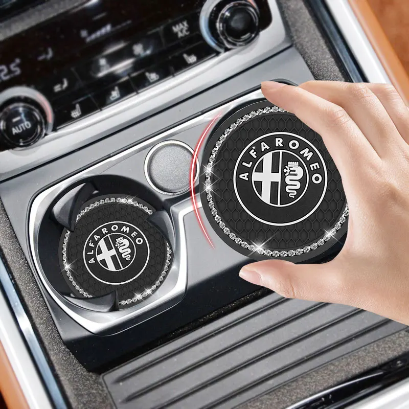 2pcs Car Diamond Coasters Non-slip Water Cup Pad Rubber Mat for Alfa Romeo 159 147 156 166 Giulietta Giulia Mito Brera Spider
2pcs Car Diamond Coasters Non-slip Water Cup Pad Rubber Mat for Alfa Romeo 159 147 156 166 Giulietta Giulia Mito Brera Spider