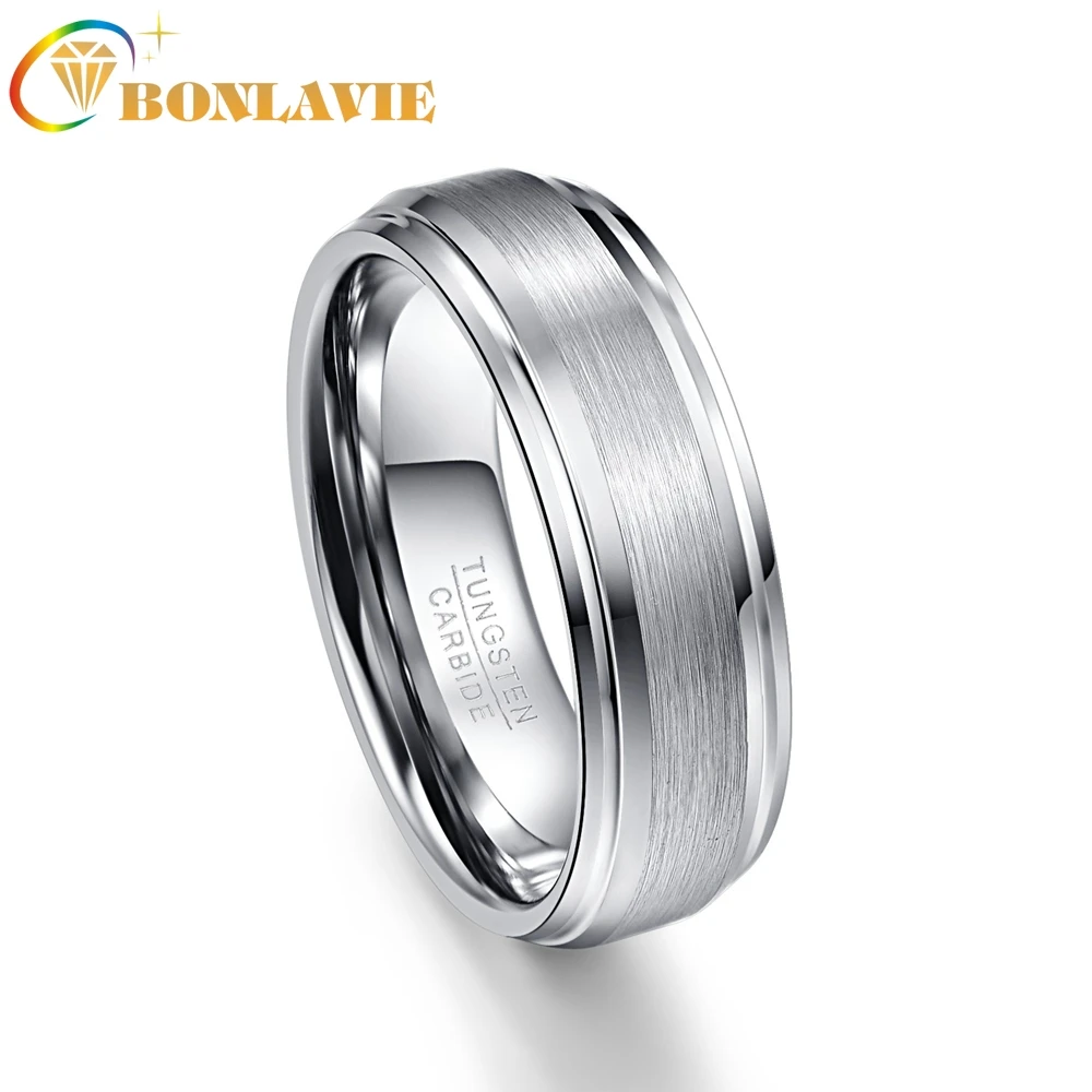 BONLAVIE 7mm Tungsten Carbide Ring Silver Color Men Rings Wedding Bands Anillos Para Hombres Male Pierscienie
BONLAVIE 7mm Tungsten Carbide Ring Silver Color Men Rings Wedding Bands Anillos Para Hombres Male Pierscienie