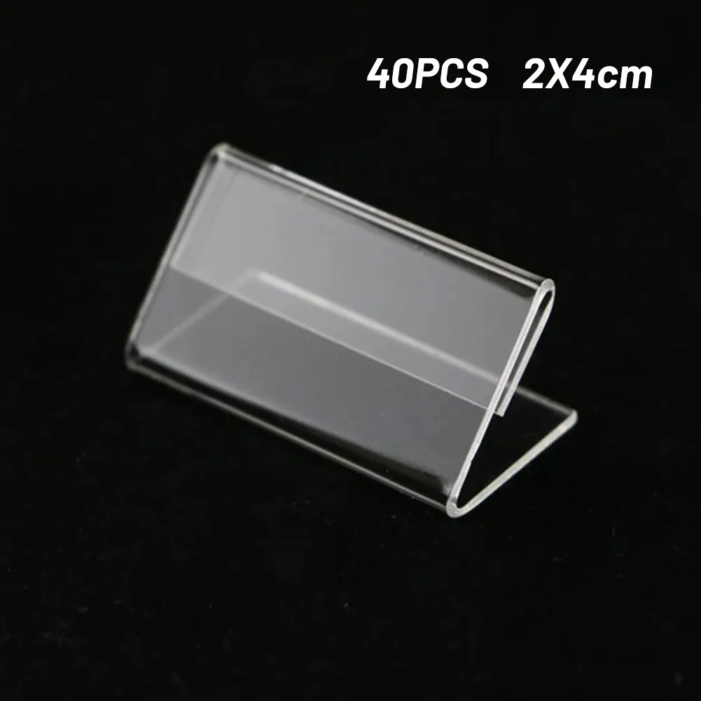 40/50pcs Acrylic Display Stand 2x4cm Acrylic Sign Display Stand Price Of Business Card Label Label Stand Desktop Business Card
40/50pcs Acrylic Display Stand 2x4cm Acrylic Sign Display Stand Price Of Business Card Label Label Stand Desktop Business Card
