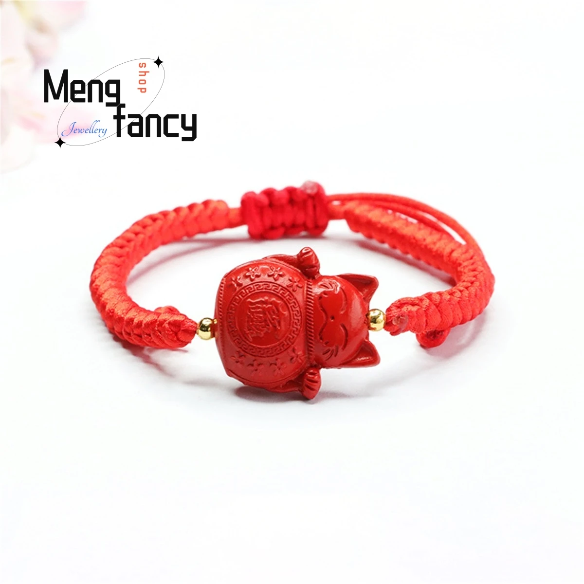 Natural Authentic Red Cinnabar Fortune Cat Hand Rope Weaving Simple Generous Personality Retro Ethnic Men Women Fashion Jewelry
Natural Authentic Red Cinnabar Fortune Cat Hand Rope Weaving Simple Generous Personality Retro Ethnic Men Women Fashion Jewelry