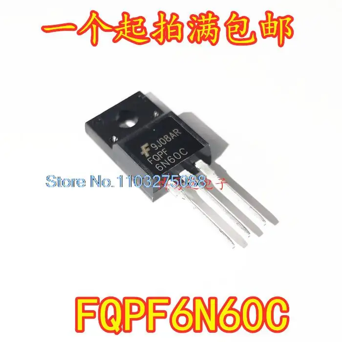 

20 шт./LOP FQPF6N60C 6N60C TO-220F MOS 6A 600V